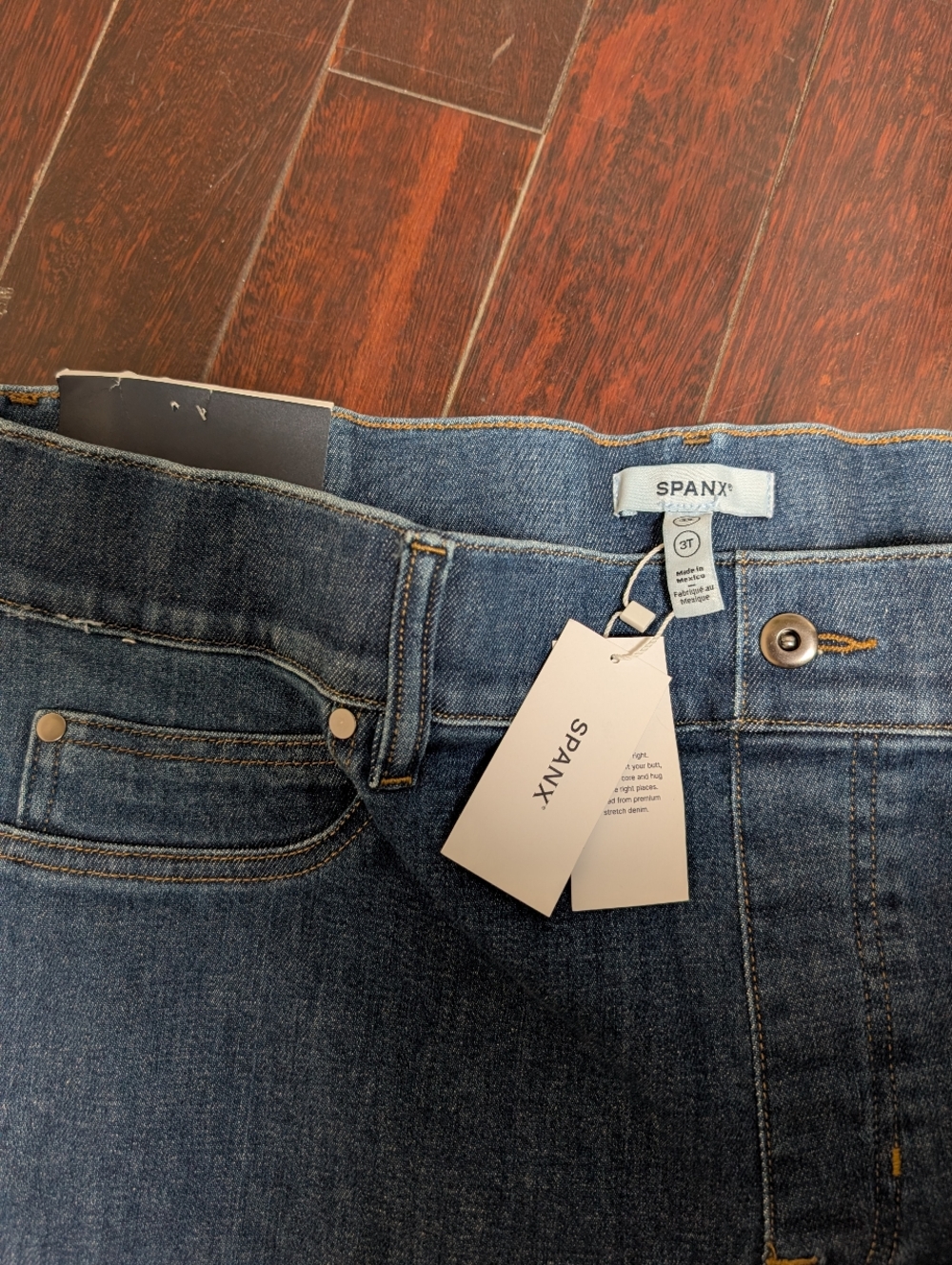 Spanx Wide Leg Jeans - Authentic Blue Wash NWT - Picture 3 of 6